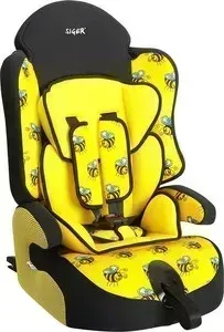 Автокресло SIGER ART Прайм ISOFIX пчелка, 1-12 лет, 9-36 кг, группа 1/2/3