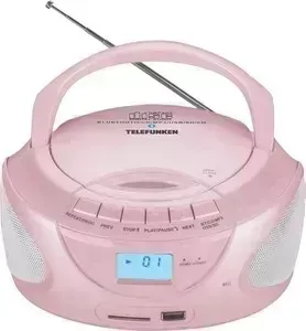 Магнитола TELEFUNKEN TF-CSRP3490B pink