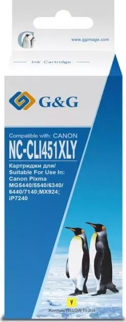 Расходный материал для печати    G&G NC-CLI451XLY желтый
