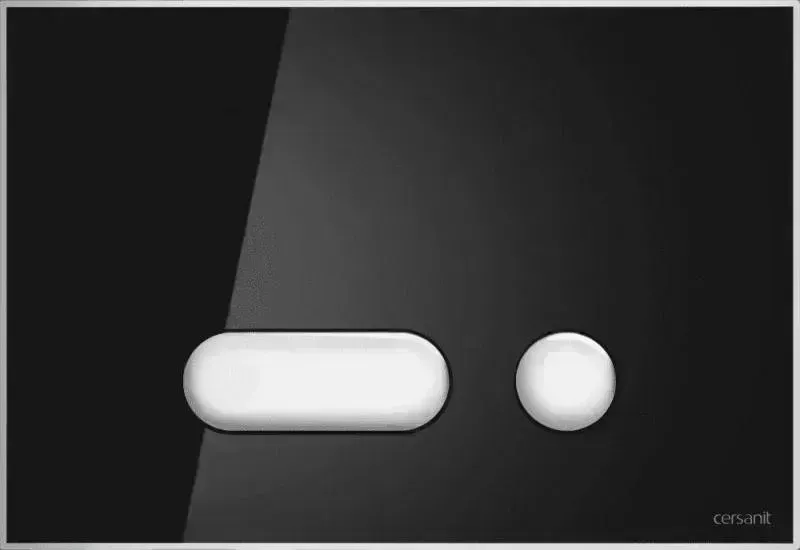 Кнопка смыва CERSANIT INTERA для LINK PRO/VECTOR/LINK/HI-TEC стекло черный (P-BU-INT/Blg/Gl)