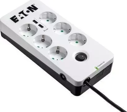 Сетевой фильтр  Eaton PB6D 1.8м (6 розеток) белый/черный