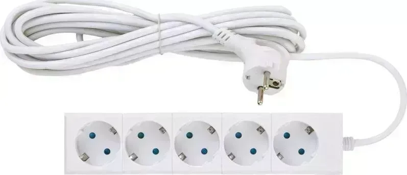 Удлинитель  DUWI 32061 6 Supraline (5гн. 5м) белый