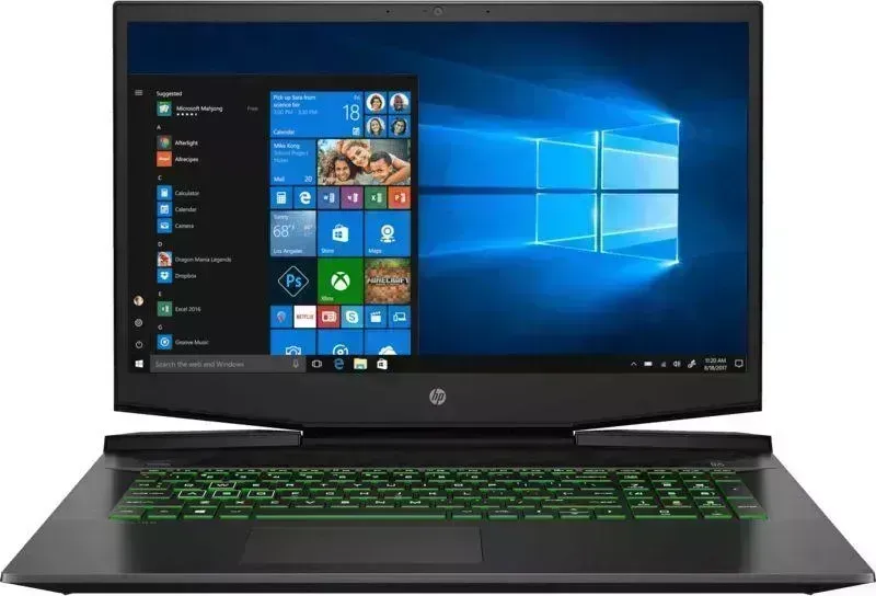 Ноутбук HP Pavilion Gaming 17-cd1055ur Windows 10 black/green (22Q93EA)