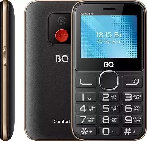 Мобильный телефон BQ 2301 COMFORT Черный/золотой