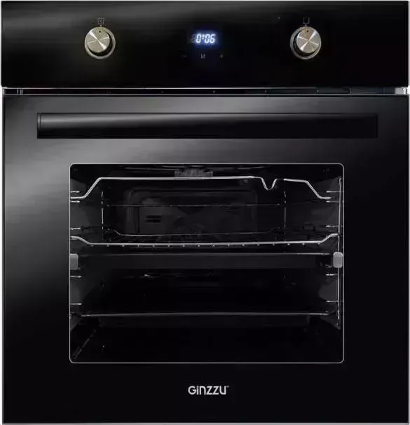Духовой шкаф электрический GINZZU HOE-275 черное стекло