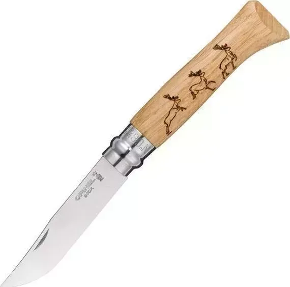 Нож  Opinel Animalia ОЛЕНЬ 8VRI (001620) дерево