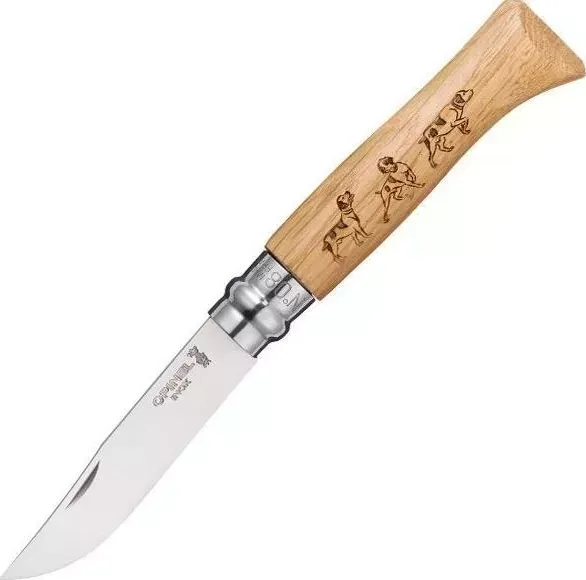 Нож  Opinel Animalia СОБАКА 8VRI (001622) дерево