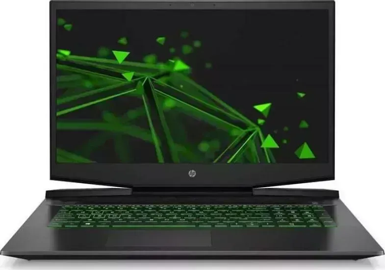 Ноутбук HP Pavilion Gaming 17-cd1013ur DOS черный/зеленый (1A8P6EA)