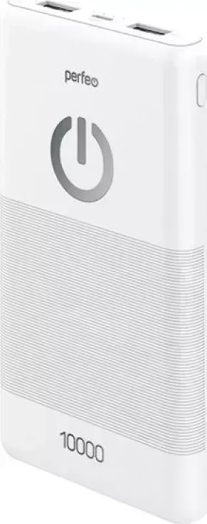 Внешний аккумулятор  Perfeo (PF-B4297) 10000mah белый