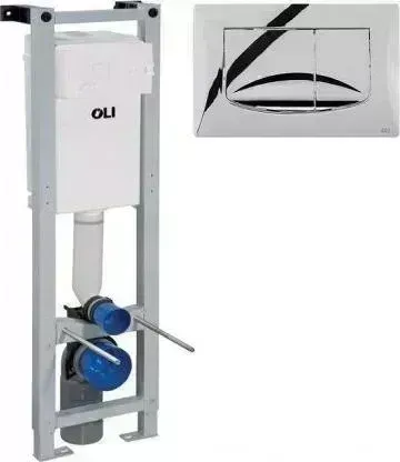 Инсталляция RIVER OLI QUADRA 280490mRI00 с клавишей смыва DUAL, для подвесных унитазов