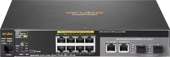Коммутатор  HPE Aruba 2530 2G 8PoE+ (J9780A)
