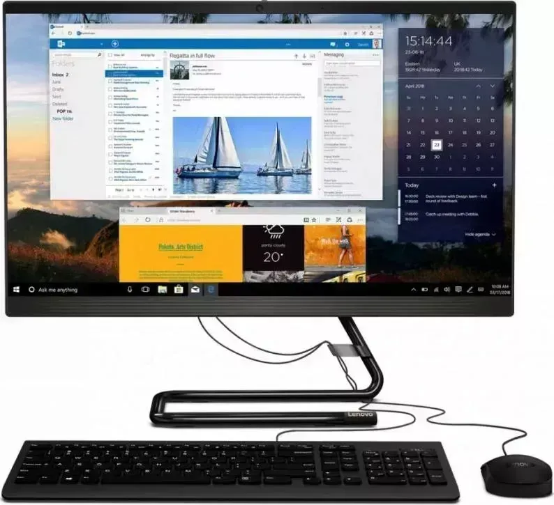Моноблок LENOVO IdeaCentre 24IMB05 black DOS (F0EU008URK)