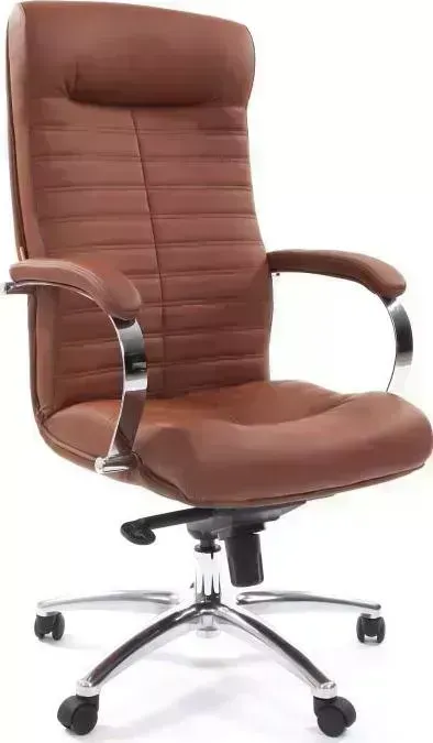 Кресло офисное CHAIRMAN 480 экокожа Terra 111 коричневый