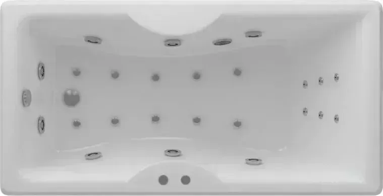 Акриловая ванна AQUATEK икс-180 гидромассаж, с фронтальный экраном (слив слева)