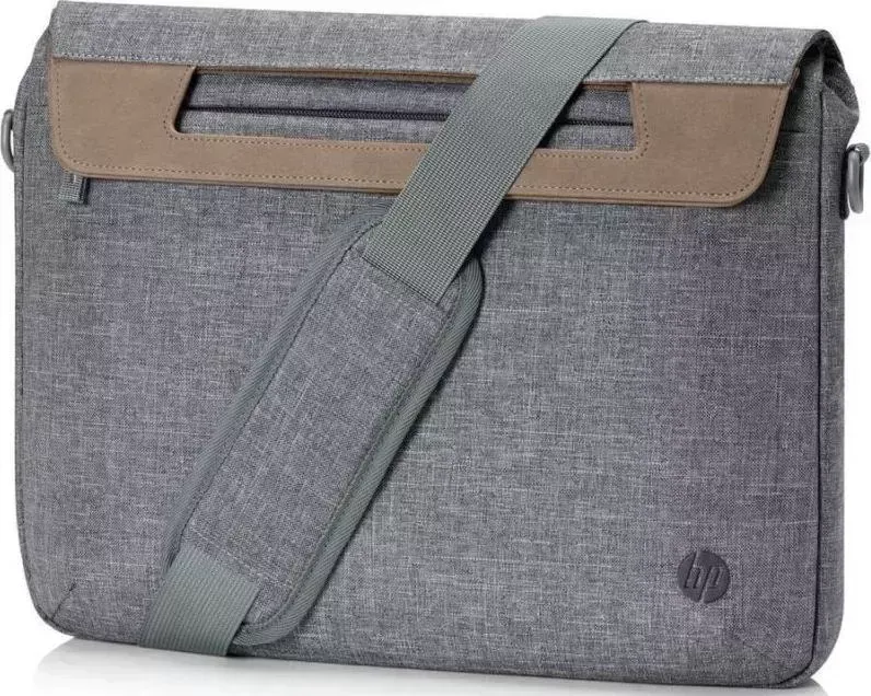 Сумка для ноутбука HP ENEW Brief Case 14 серый/коричневый (1a214aa)
