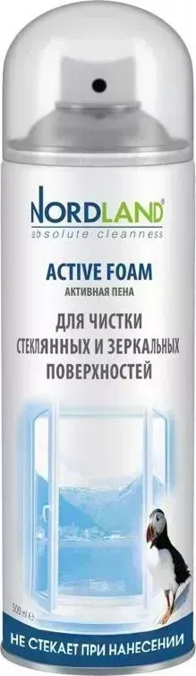 Чистящее средство НОРДLAND (392395) для чистки зеркальных и стеклянных поверхностей 500мл NORDLAND Пена и