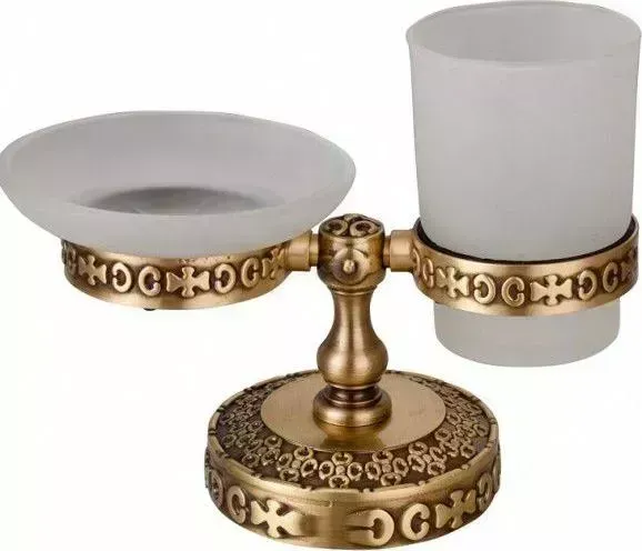 Держатель мыльницы ZorG Antic AZR 22 BR и стакана настольный
