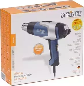 Строительный фен Steinel HL 2020 E + 3 насадки (052782)
