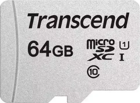Карта памяти TRANSCEND microSD 64GB TS64GUSD300S