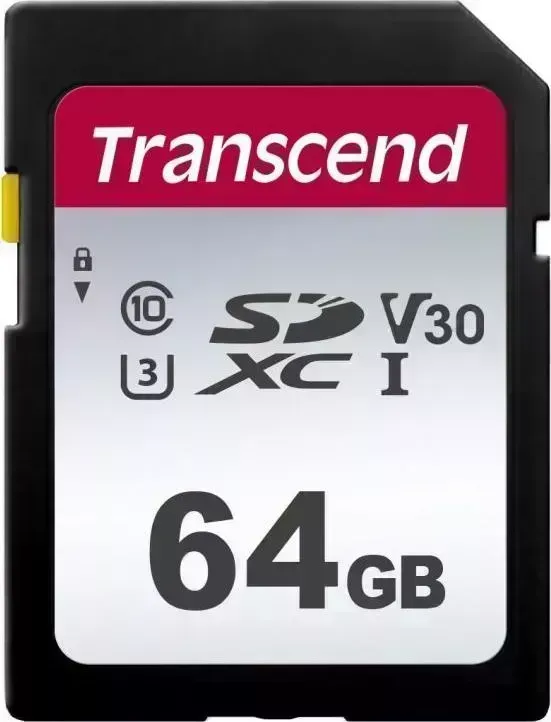Карта памяти TRANSCEND SD 64GB TS64GSDC300S