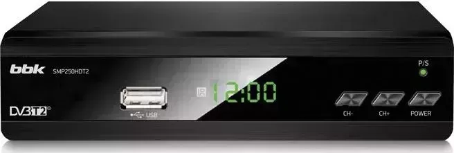 Ресивер цифровой BBK SMP250HDT2 черный