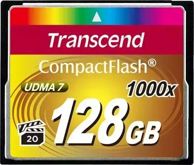 Карта памяти TRANSCEND 128GB CompctFlash 1000X TS128GCF1000