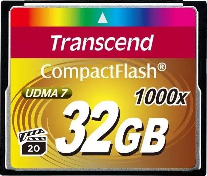 Карта памяти TRANSCEND 32GB CompactFlash 1000X TS32GCF1000