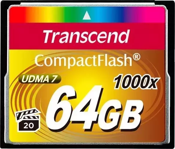Карта памяти TRANSCEND 64GB CompactFlash 1000X TS64GCF1000