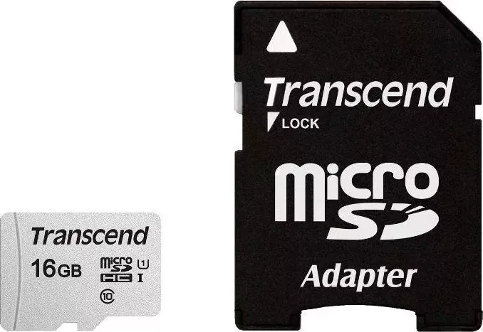 Карта памяти TRANSCEND microSD 16GB TS16GUSD300S-A ( + adapter)