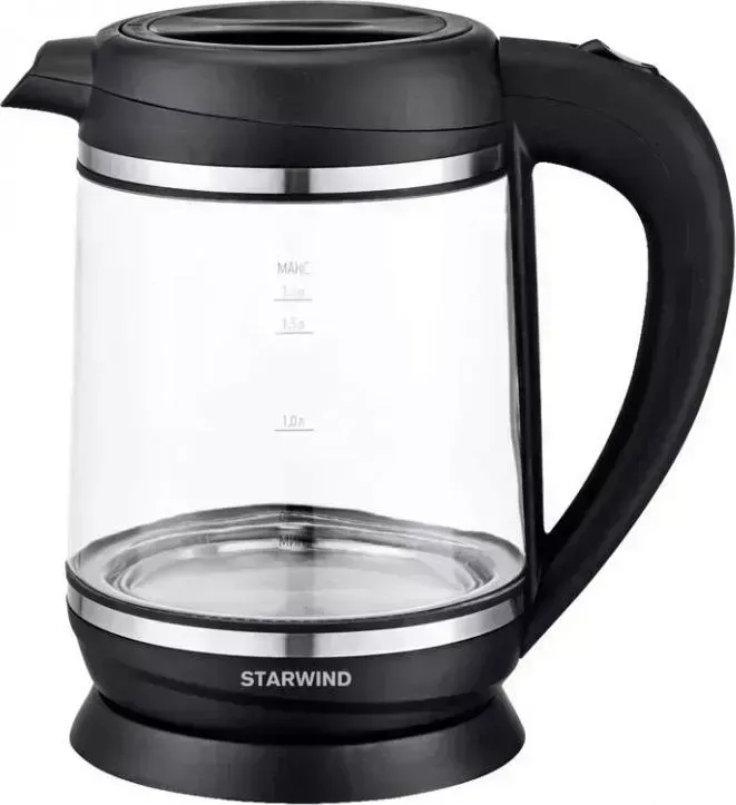 Чайник электрический STARWIND SKG2023 черный/серебристый