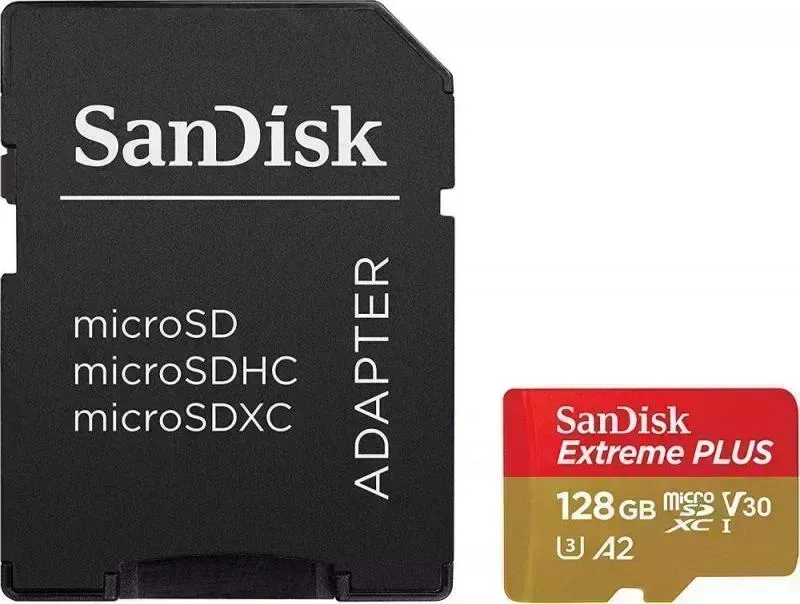 Карта памяти SANDISK SanDisk microSDXC 128GB SDSQXBZ-128G-GN6MA Extreme Plus ( + SD Adapter + Rescue Pro Deluxe)