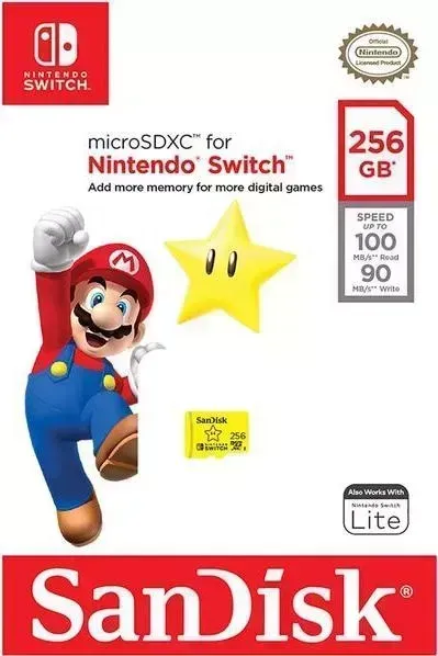 Карта памяти SANDISK SanDisk microSDXC 256GB Class-1 for Nintendo Switch SDSQXAO-256G-GNCZN