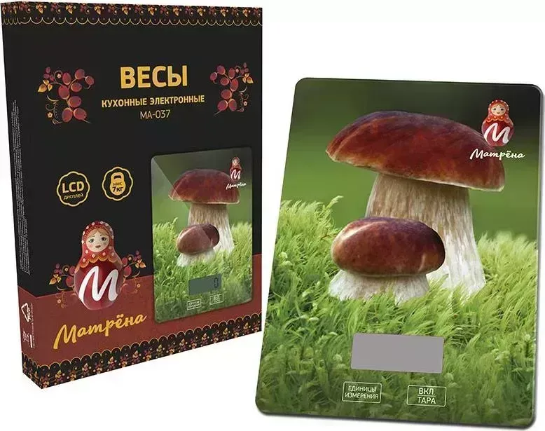 Весы кухонные  Матрена МА-037 Грибы (7353)