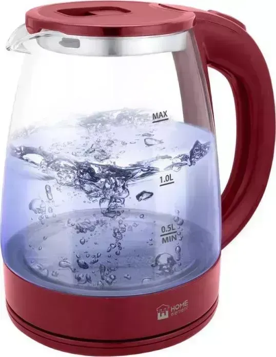 Чайник электрический  HOME ELEMENT HE-KT185 бордовый гранат