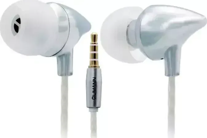 Наушники  Qumann QSE-02 серебряный (40020)