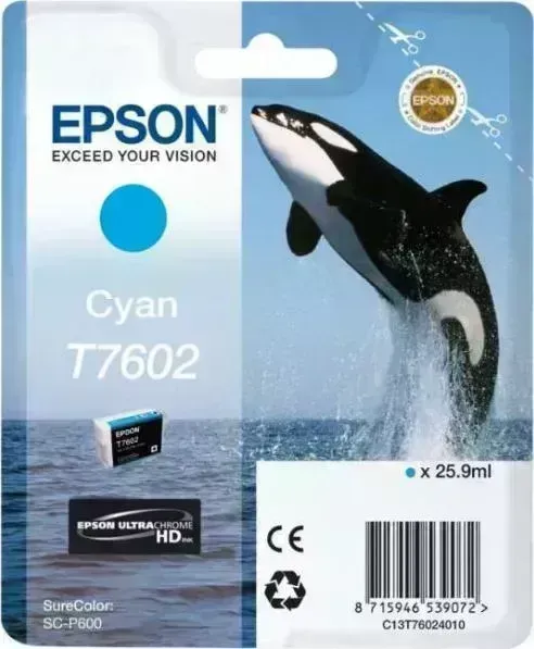 Расходный материал для печати EPSON C13T76024010 (T7602) голубой