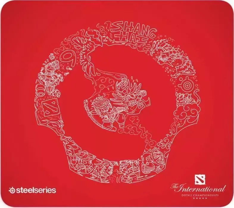 Коврик для мыши STEELSERIES QcK Large Dota 2 Edition красный