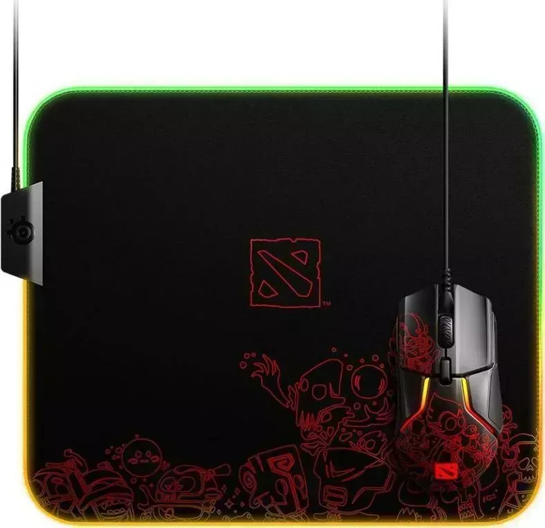Коврик для мыши STEELSERIES QcK Prism Cloth Dota 2 Editiion черный
