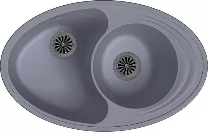 Мойка кухонная Ewigstein Elegant W90KF серый металлик