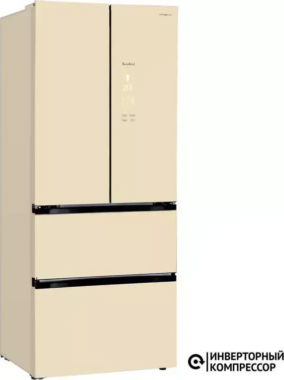 Холодильник TESLER RFD-361I CRYSTAL BEIGE
