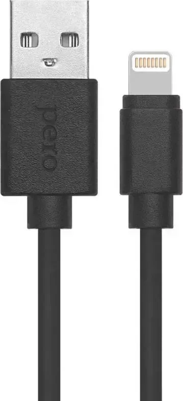 Кабель  PERO DC-03 8-pin Lightning, 2А, 1м, черный