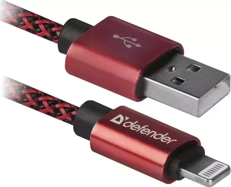 Кабель DEFENDER ACH01-03T 1M RED (87807)