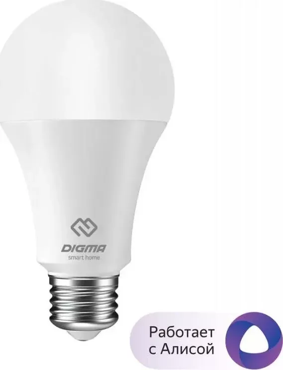 Лампа DIGMA DiLight E27 N1 RGB E27 (8Вт, 800lm, Wi-Fi)