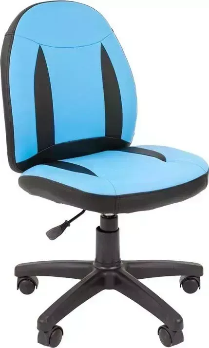 Кресло офисное CHAIRMAN Kids 122 экопремиум голубой/черный