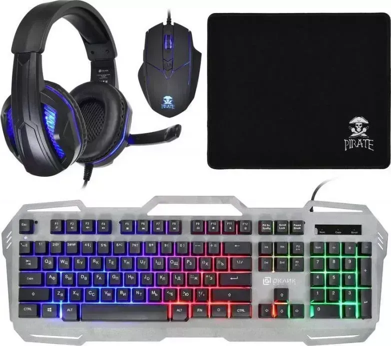 Наушники OKLICK PIRATE HS-HKM300G черный