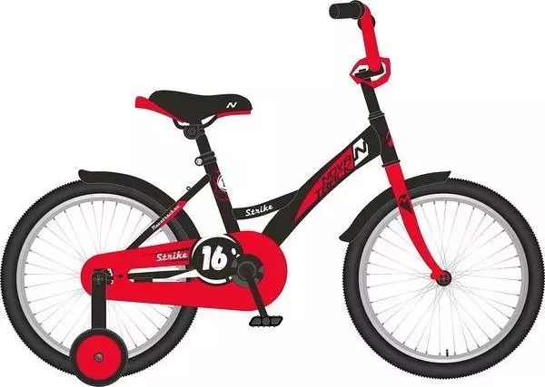 Велосипед NOVATRACK 14 STRIKE чёрный-красный (143STRIKE.BKR20)