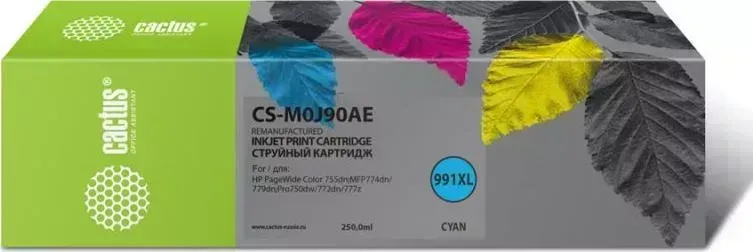 Расходный материал для печати CACTUS 991XL голубой (cs-m0j90ae)