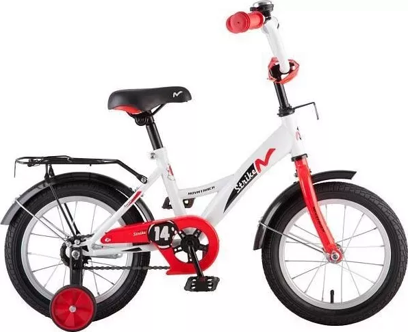 Велосипед NOVATRACK STRIKE 14, белый-красный (143STRIKE.WTR20) (2020)