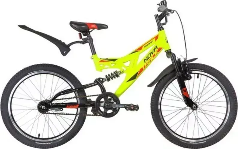 Велосипед NOVATRACK SHARK 20, салатовый (20SS1V.SHARK.GN20) (2020)