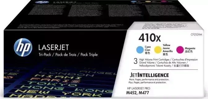 Расходный материал для печати HP CF252XM (410X) голубой/пурпурный/желтый